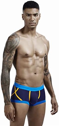 Bmisegm атлетска долна облека мажи мажи дише удобно ниско ниво на половината секси дишење цврста боја боксерски шорцеви mens m