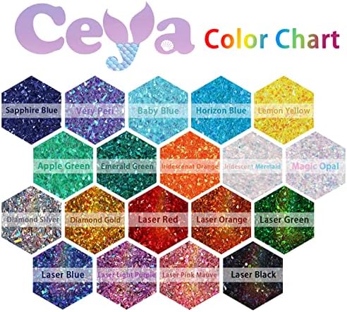 Неправилен холографски сјај на Ceya, 3,5oz/ 100g ласерски розови занаетчиски сјајни снегулки, металик иридесен бучен фино сјај за