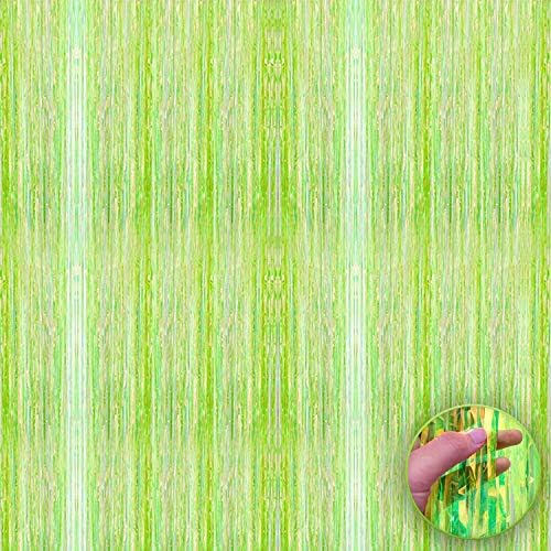 Xtralarge, виолетова и зелена фолија кокошка завеса - 8 x 9,6 стапки, пакет од 3 | Виолетова завеса за позадини за украси за забави Марди Грас