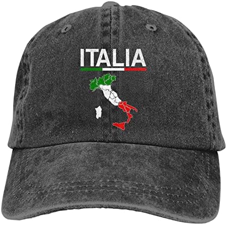 Италија Италија Италијанско Знаме Бејзбол Капи Смешни Унисекс Мека Каскет Капа Мода Тексас Капа Гроздобер Прилагодлив Црн