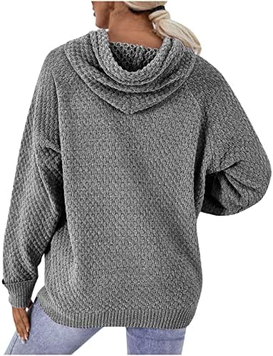 Charella јуниори опуштени вклопени облеки џемпери со качулка манжетна со долги ракави за бранч со качулка обична зимска есен облека