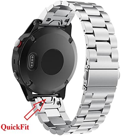 FORFC 26 22мм Брзо издание Не'рѓосувачки челик за часовници за часовници за Garmin Fenix ​​7 7x Watch Watch EasyFit лента за ленти