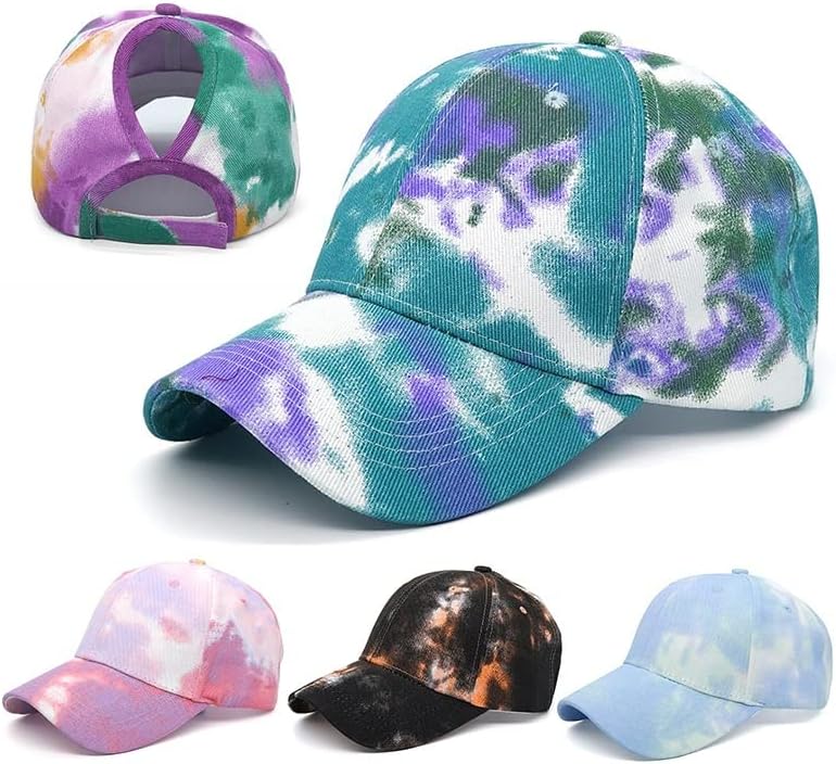 MHYFC женска вратоврска боја капа за повеќекратни нередовни печатење бејзбол капа, женска надворешна улична облека летни капачиња капи.