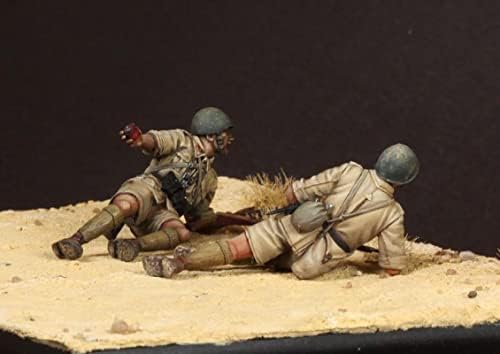 1/35 смола Војник модел на Втората светска војна во Северна Африка војници Минијатурен модел комплет // 58Z1-9