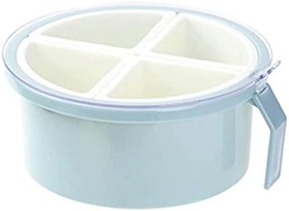 Mgwye пластична домаќинство за зачинување кутија мултифункционална сол шекер шеќер кујна кујна зачини за зачинување четири решетки за
