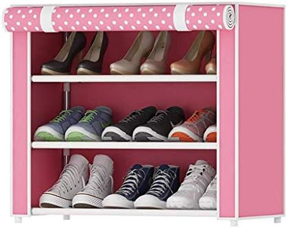 Креативна едноставност DLDL Home Domemitory економија за чевли за чевли за чевли за повеќеслојни кабинети кабинет за монтирање чевли, пимм, розова