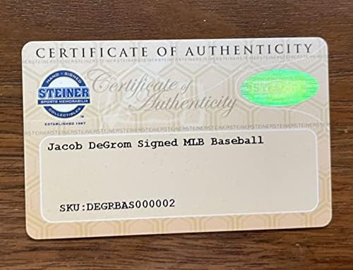 Џејкоб дегром Потпиша Автограм Официјален Мајор Лига Бејзбол-Штајнер Автентициран