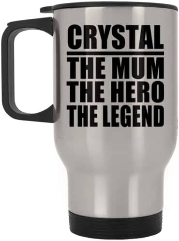 Дизајнирајте го кристалот Мајка Херој Легендата, сребрена кригла од патувања 14oz не'рѓосувачки челик изолиран Тумблер, подароци за роденденски