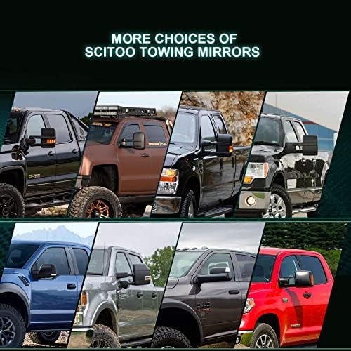 За огледалата за влечење на Ford SciToo, надворешни додатоци за огледала за 2007-2014 година Ford F150 камион со моќност што контролира загреано