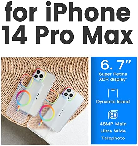 Магнетна Кутија за Iphone 14 Pro Max Случај, [Компатибилен Со Magsafe] Заштита Од Воено Одделение Отпорна На Удари, 14 Pro Max Телефон Случај,