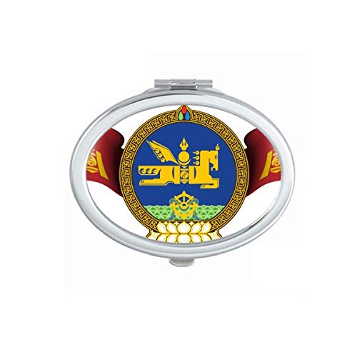 Монголија Национален амблем симбол на симбол на огледало Преносни преклопувачки рачни шминка двојни странични очила