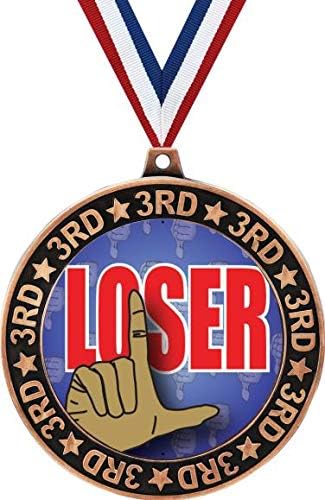Губитник 3-То Место Периметар Медал Бронза, 2.75 Смешни Последното Место Награди, Деца Шега Трофеј Медал Награди