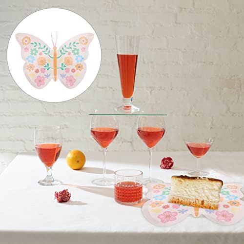 Upkoch 16pcs резерви пикник дизајн боја за еднократна употреба за сите забави за забави во прилики од пеперутки во облик на вечера роденден