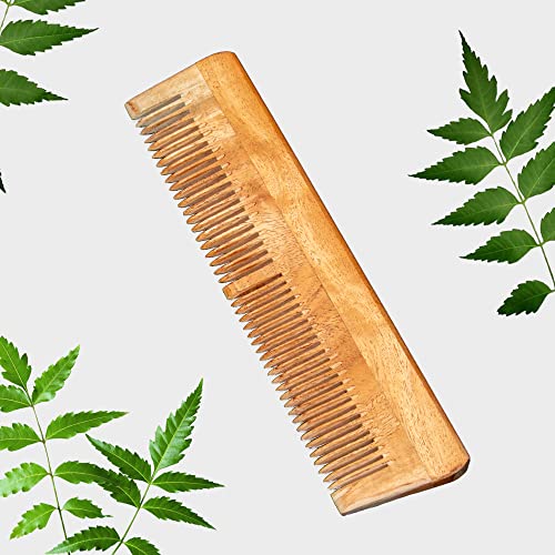 С.Н. Создавање чист органски неем чешел од дрво | Чешел за стилизирање на косата со средно проширување | Рачно изработен чешел за нега на