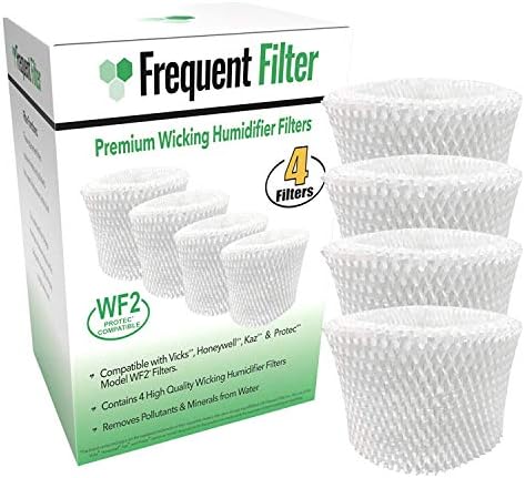 Чест филтер компатибилен Vicks, Kaz, Protec, Cool Mist Humidifier Model Model WF2 & PWF2 филтер | Пакет од 4 | Филтри без микроб за