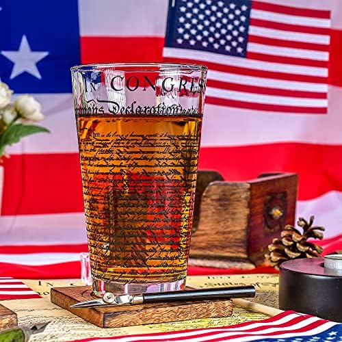 Гринлајн Стоки - Сад уставот &засилувач; Декларација За Независност Очила - 16 мл Чаши За Пиење - Американски Американски Патриотски