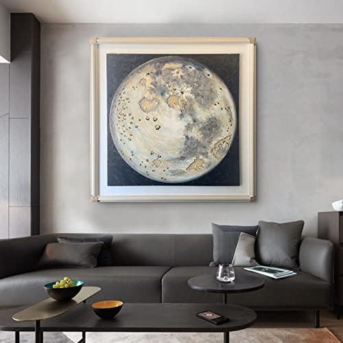 ZZCPT ART рачно насликана- рачно насликано масло сликарство на платно месечина декорација сликарство текстура со рачно насликано