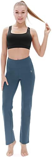 ICIZONE Bootcut јога панталони за жени - Контрола на стомакот за вежбање Атлетски вежби за салата
