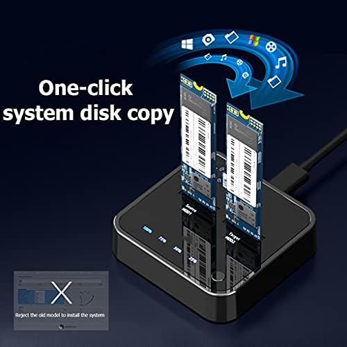 CHUNYU USB 3.1 Тип C До M. 2 Двојна Залив Надворешен Хард Диск Докинг Станица Со Офлајн Клон За M2 SSD Поддржува 2tb Hdd Носителот