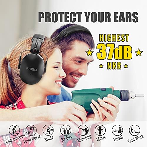FRIEQ 37 DB NRR SOUND TECHONTECH SAFECTION EAR MUFFS со LRPU пена за снимање, музика и двор