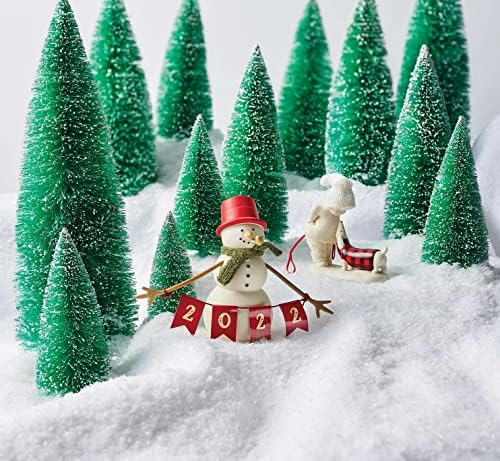 Одделение 56 Снежници Божиќни спомени 2022 Снежен човек датира фигура, 5,43 инчи, разнобојно