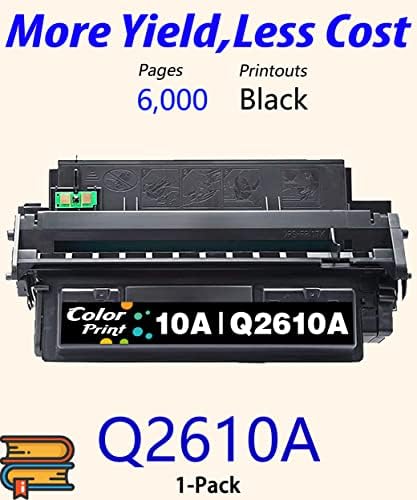 Компатибилен отпечаток од 1-пакет ColorPrint 10A Q2610A Тонер за замена на кертриџ за HP 2610 што се користи за HP Laser Jet