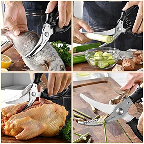 Алатки за морска храна со хемотон кујнски ножици ножици од живина од живина, тешки ножици за пилешки ножици повеќенаменски ножици за храна