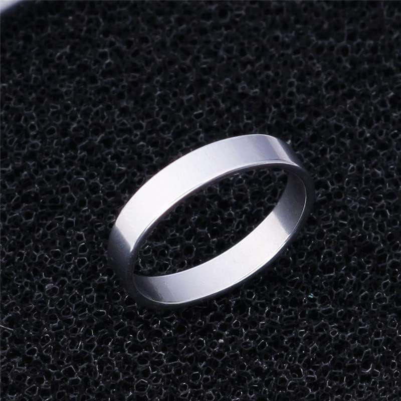 Колезо 316L 4мм ringsвони мал бенд прстен за мажи и жена модна сребрена опашка прстен-80218
