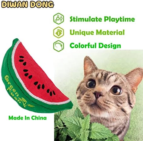 Diwandong лубеница играчки за мачки, играчки за мачки, интерактивна играчка за мачки, играчка за џвакање со мачки, играчки за перници за
