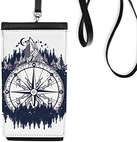 Шумски компас Ледениот брег, уметнички образец Телефонски чанта, виси мобилна торбичка со црн џеб