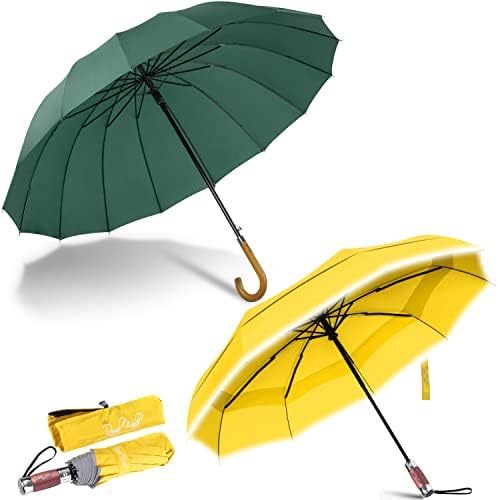 Кралска Прошетка Голем Чадор + Вентилиран Чадор За Патување Отпорен На Ветер