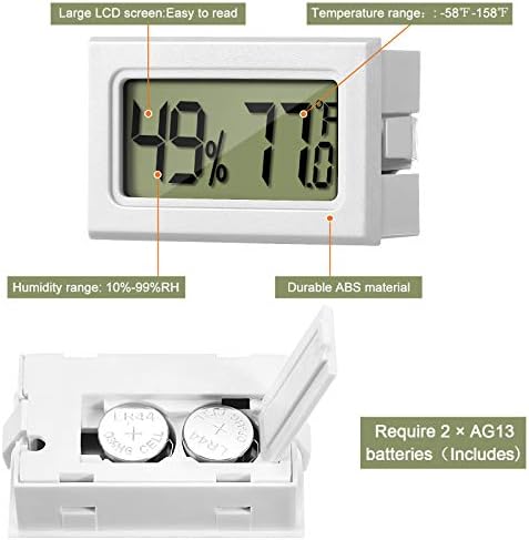 Мини Хигрометар Термометар Дигитален Фаренхајт Температура Мерач На Влажност ЛЦД Дисплеј Внатрешен Термометар Хигрометар За Домашни Инкубатори