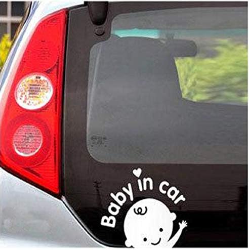 Налепница Декал бебе во табла за автомобили мавтајќи со смешно безбедносно стапало момче момче девојче знак Автоматски прозорец камион