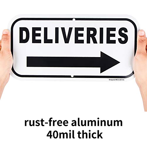 Уживајте во испорака со 2 пакувања со десен знак на стрела 12 x 6 .04 Алуминиум рефлективен знак за 'рѓа без алуминиум-УВ заштитен и водоотпорен