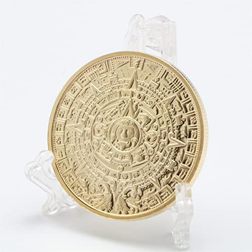 Мексикански Маите Златник Сребрена Монета Странска Комеморативна Монета Сребрена Позлатена Комеморативна Медалјон Легура Позлатен Медалјон