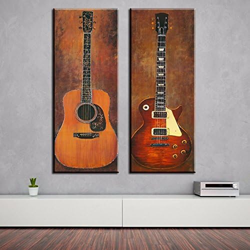 Јојо гитара Фото -wallидна декорација Музика уметност слика печатена на платно испружена и врамена подготвена да виси за дневна