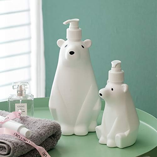 Симпатична поларна мечка сапун и диспендер за лосион за кујна или бања, бела