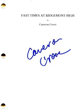 Ccameron Crowe потпиша автограм - Брзи времиња на Ридгемонт Висока скрипта за филмови - Шон Пен, судијата Рајнхолд, Фиби Кејтс,