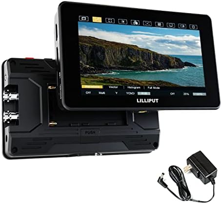 Lilliput HT5S 5,5 инчен монитор на камера 2000NITS Ултра-светлосен екран за контрола на допир со HDMI 2.0 3G-SDI влезен излезен излез LANC 3D-LUT