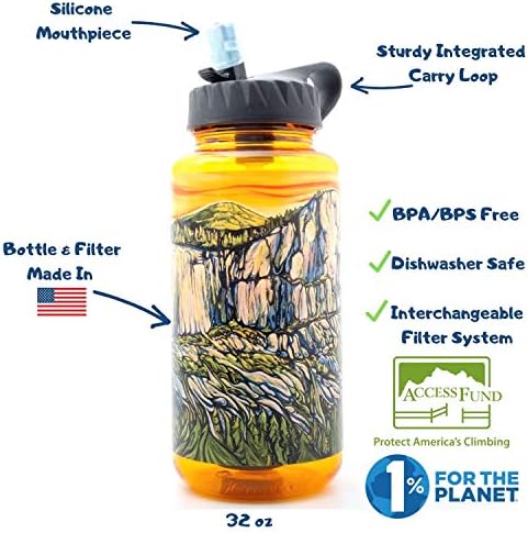 Епски налген ОГ шише со вода со филтер. САД направија шише и филтер, безбедно филтрирано шише со вода за миење садови совршено за патување.