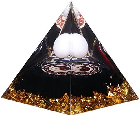 Декор на Таиџи, Таи Чи декор, Јин Јанг Декор во кристал оргон пирамида, исцелителна оргонитна кристална чакра пирамида, чакра