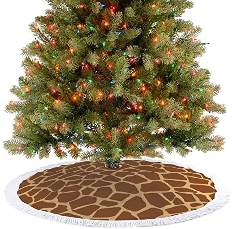 Здолниште За Новогодишна Елка од животинска Жирафа Со Реси Божиќен Празник Подлога За Декорација Печатење