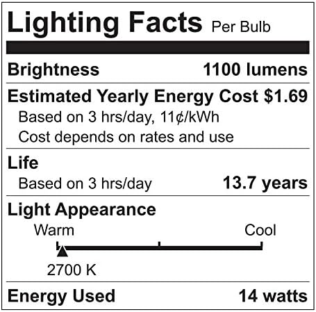 GE Осветлување 89993 LED 14-вати 1100-Лумен Затемнета А21 Сијалица Со Средна Основа, Мека Бела, 1-Пакет