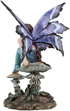 Еброс Ејми Браун шума Врба Убава самовила што седи на дива гигантска столица статуа 6 висока фантазија митска магија магија акварел колекционерска