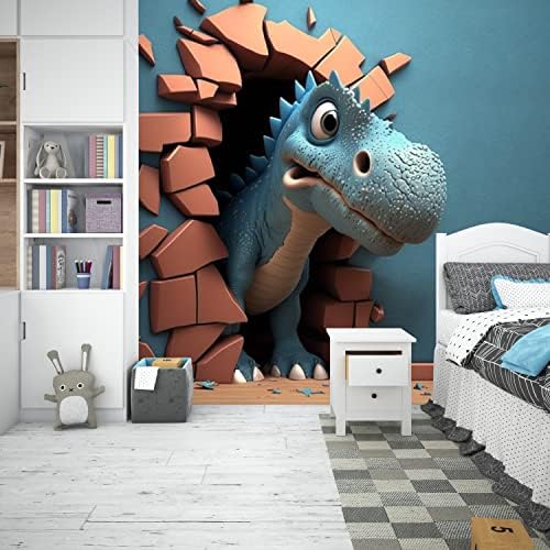 Groaring забава за вашето мало: шарен dinид од диносаурус, совршен за расадник, игротека и декор за детска соба - праисториска тематска позадина