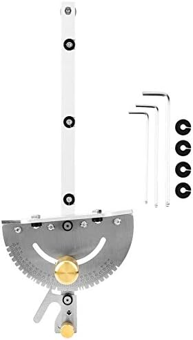 Прецизен мерач на митри, месинг мерач на мерач со голема точност, алатка за обработка на дрво со клуч и прстен од 3 парчиња и прстен