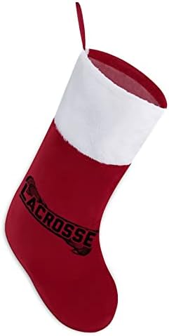Лакрос Божиќ виси чорапи за порибување за Божиќно дрво од камин
