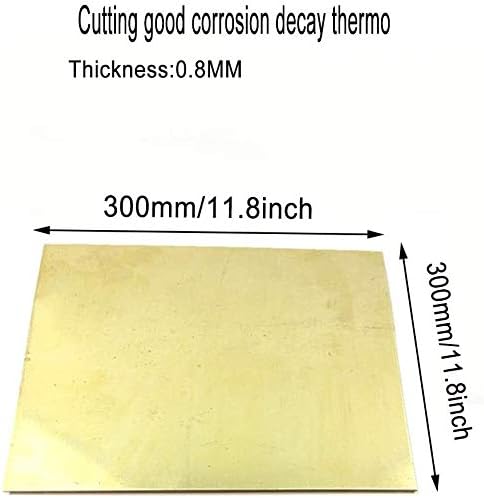 Месинг лист Huilun Brass H62 Brass Shim Stock Flat Flail Percision Metals Дебелина 0. 8mm 1 парчиња месинг плочи