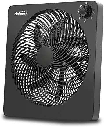 Холмс 10 личен вентилатор, батерија што може да се полни, 3 брзински поставки, лесен и преносен, USB кабел, рачка за носење,