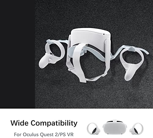 Службеник за складирање на wallидови за склопување McBazel VR, кука за потрага 2, лента за глава и закачалка за контролори за потрага